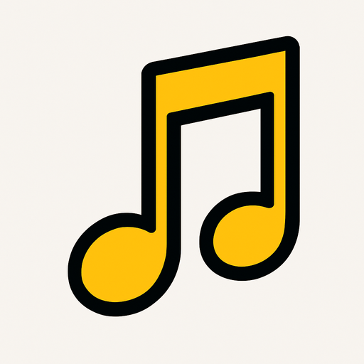 piano notası.
In-Game asset.  2d.  High contrast.  No shadows