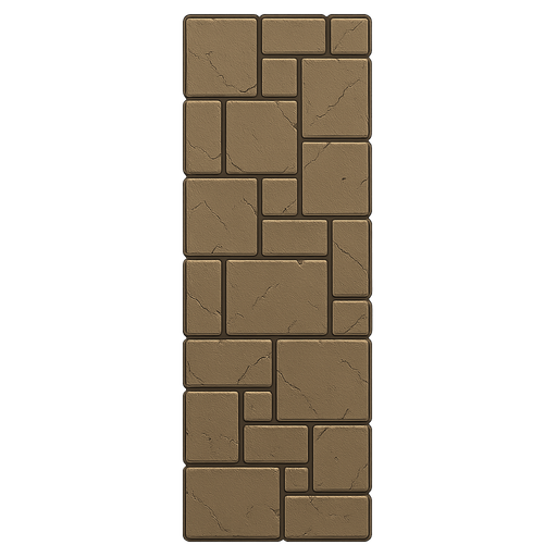 wall. No background. Transparent background. Blank background. No shadows. 2d. In-Game asset. flat