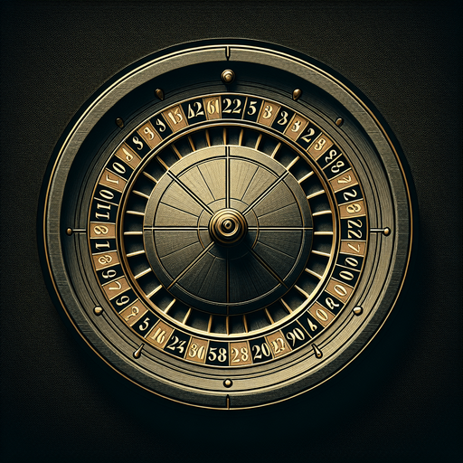 roulette wheel with only numbers.
Single Game Texture. In-Game asset. 2d. Blank background. High contrast. No shadows.