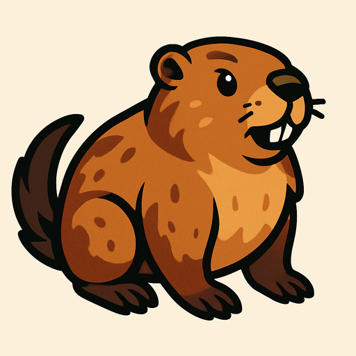 Marmot.
In-Game asset.  2d.  High contrast.  No shadows