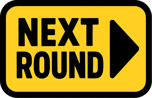 next round button.
In-Game asset.  2d.  High contrast.  No shadows