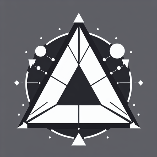 A white triangle. vector art. gui element..
Single Game Texture. In-Game asset. 2d. Blank background. High contrast. No shadows.