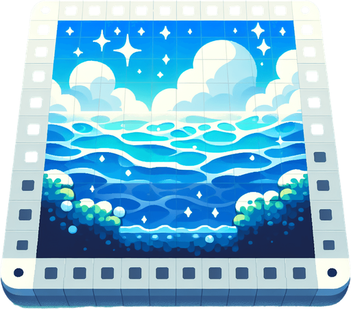 Watery background. 10x10
Game Texture. In-Game asset. 2d. Blank background. High contrast. No shadows.