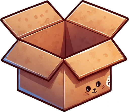 Detail of face head and ears of a cute Chibi ginger cat's looking from the box into the camera. Cheeky, happy. Brown eyes