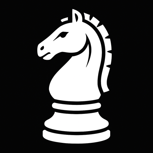 White Knight Chess But let it be white on the inside.
In-Game asset.  2d.  High contrast.  No shadows