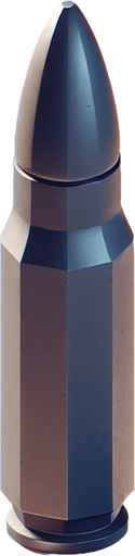 Large Bullet.
Single Game Texture. In-Game asset. 2d. Blank background. High contrast. No shadows.