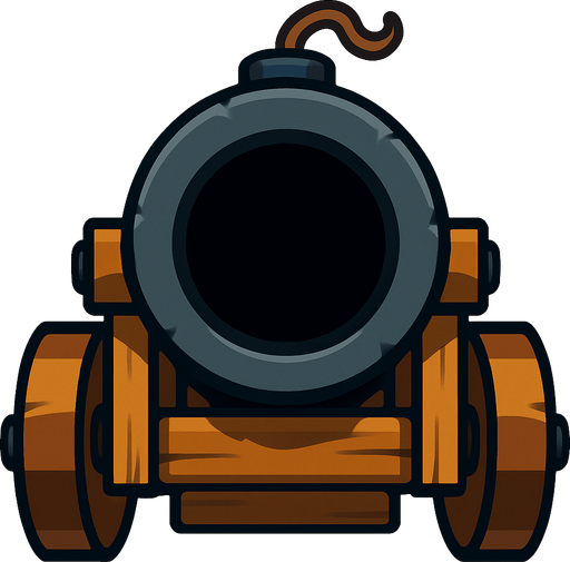 cañon gigante desde frete.
In-Game asset.  2d.  High contrast.  No shadows