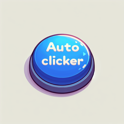 a button saying 'autoclicker'.
In-Game asset. 2d. Blank background. High contrast.