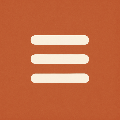 UI. White menu icon (3 items list)