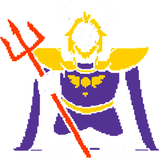 Asgore Undertale.
In-Game asset.  2d.  High contrast.  No shadows
