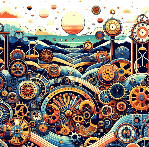 Simple Awesome background for clock chain reaction game. Vector high contrast.