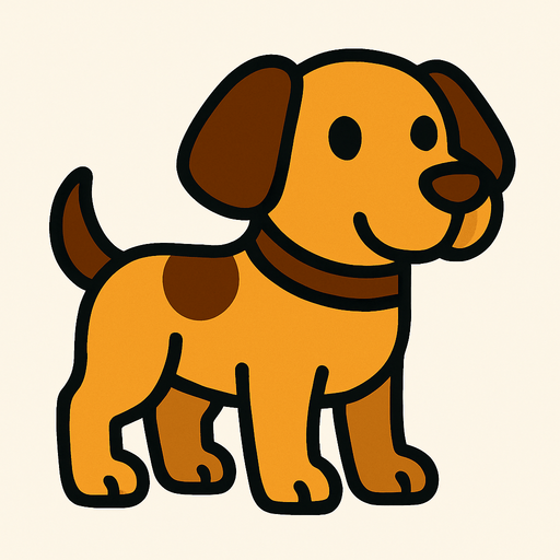 Chien.
In-Game asset.  2d.  High contrast.  No shadows