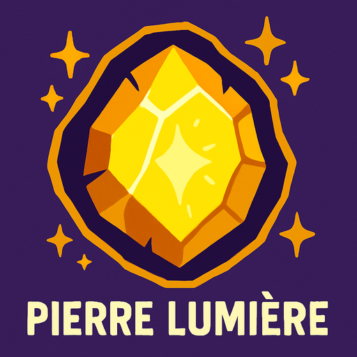 Pierre element lumière.
In-Game asset.  2d.  High contrast.  No shadows