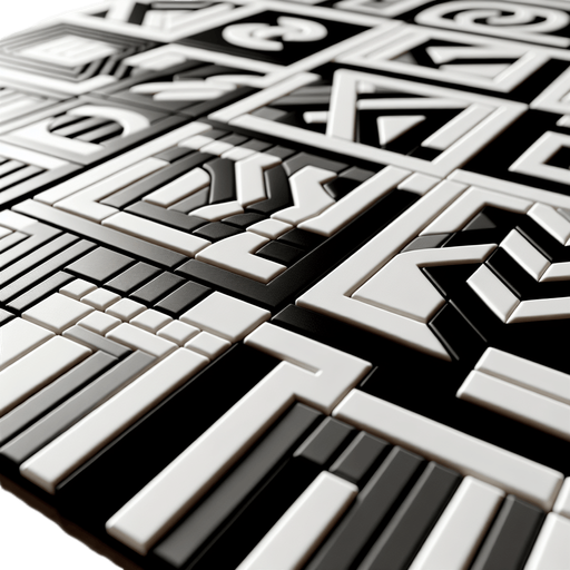 2d Tiles black and white