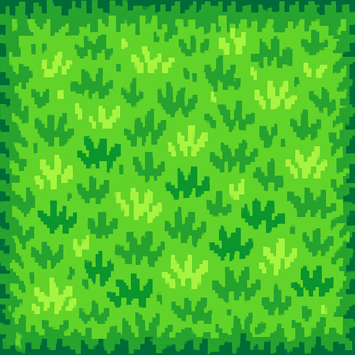 suelo de pasto de pixeles.
In-Game asset.  2d.  High contrast.  No shadows