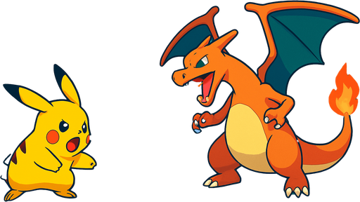 Fullscreen modern App Store landscape banner, 16:9, high definition, for a game titled "Pokémon PvP: Battle Arena" and with the description "A real-time 2D Pokémon battle game where players control a Pokémon, use attacks, dodge, and outlast their opponent in quick PvP matches.". No text on banner!