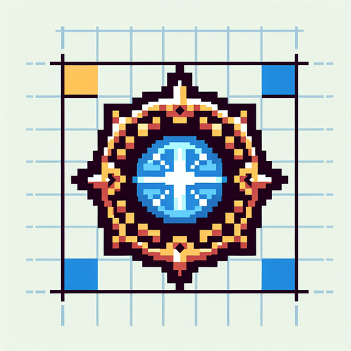 Mana_icon pixel.
Single Game Texture. In-Game asset. 2d. Blank background. High contrast. No shadows.