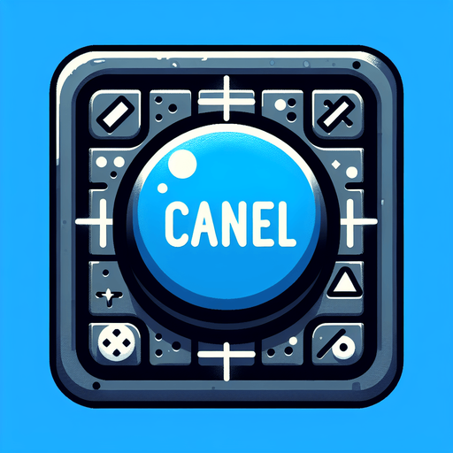 The word "Cancel".
Single Game Texture. In-Game asset. 2d. Blank background. High contrast. No shadows.