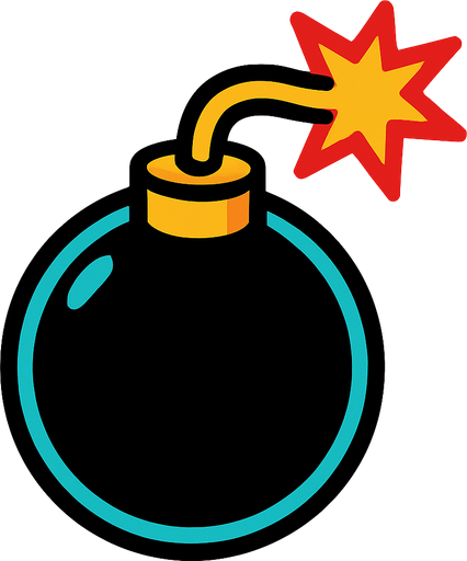 bomba.
In-Game asset.  2d.  High contrast.  No shadows