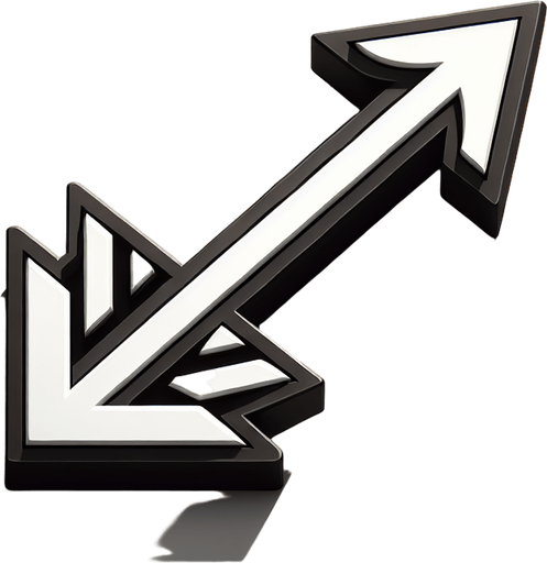 arrow.
Single Game Texture.  In-Game asset.  2d.  Blank background.  High contrast.  No shadows