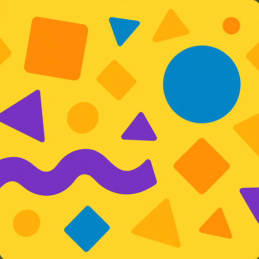 Shapes bg.
In-Game asset.  2d.  High contrast.  No shadows