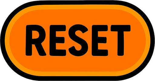 Reset button.
In-Game asset.  2d.  High contrast.  No shadows