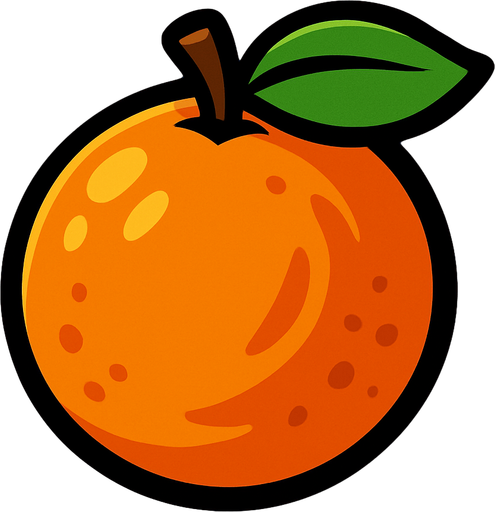 Orange.
In-Game asset.  2d.  High contrast.  No shadows
