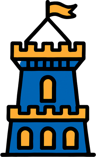 tower.
In-Game asset.  2d.  High contrast.  No shadows