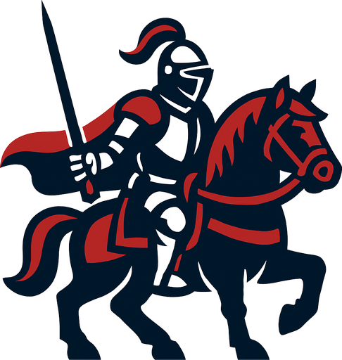 knight with horse.
In-Game asset.  2d.  High contrast.  No shadows