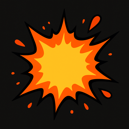 patlama efekti.
In-Game asset.  2d.  High contrast.  No shadows