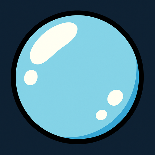 baloncuk açık renk.
In-Game asset.  2d.  High contrast.  No shadows