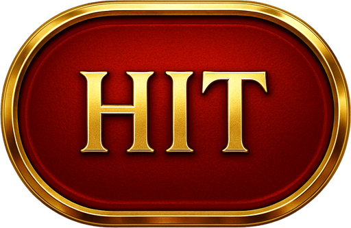 Crea un asset visual para el botón 'HIT' (Pedir Carta) para la mesa de Blackjack de lujo.

Objetivo: Un botón claro y elegante que permita al jugador pedir otra carta, coherente con la opulencia del casino.

Diseño:

Forma: Óvalo o rectángulo con bordes suaves, prominente y fácil de pulsar.

Texto Central: La palabra 'HIT' (o 'PEDIR') en mayúsculas, con tipografía audaz, limpia y elegante de casino.

Color: Base en un color que transmita acción, como un rojo rubí vibrante o un naranja ámbar, con acabado metálico o pulido.

Borde: Un borde brillante en dorado o plateado.

Efectos (si Upit lo permite):

Sutil efecto de relieve o biselado para darle profundidad.

Un ligero brillo o resplandor que lo haga destacar.

Textura que simule metal pulido o un material lujoso.

Fondo: Asset independiente con fondo transparente..
In-Game asset.  2d.  High contrast.  No shadows