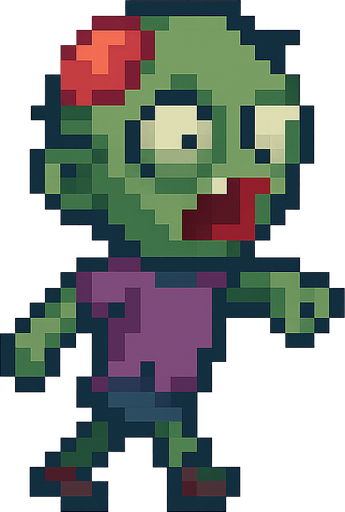 pixelart zombies. No background. Transparent background. Blank background. No shadows. 2d. In-Game asset. flat