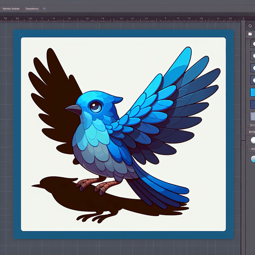 Bird.
Single Game Texture. In-Game asset. 2d. Blank background. High contrast. No shadows.