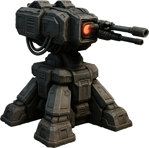 Uzay Savunma Kulesi - Yazısız - Gerçekçi.
In-Game asset.  High contrast.  No shadows