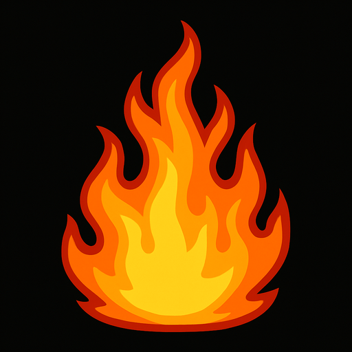 fire.
In-Game asset.  2d.  High contrast.  No shadows