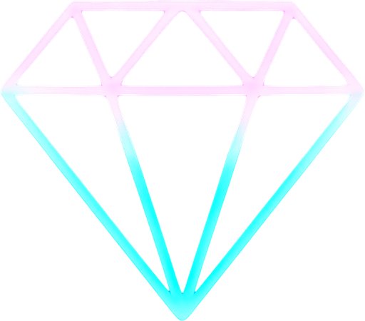 Neon diamond.
In-Game asset.  2d.  High contrast.  No shadows