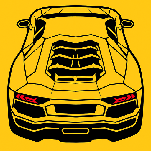 Lambirghini aventador arkasi ama yukaridan
In-Game asset.  2d.  High contrast.  No shadows