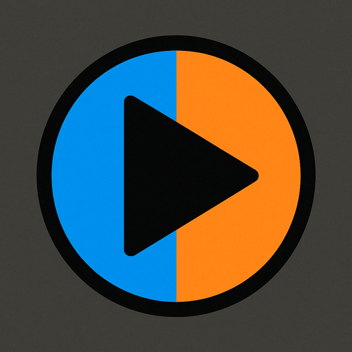 Play button for portal video game.
In-Game asset.  2d.  High contrast.  No shadows