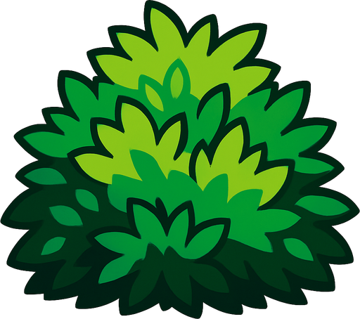 bush 2d.
In-Game asset.  2d.  High contrast.  No shadows