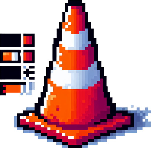 a traffic cone.
video game sprite