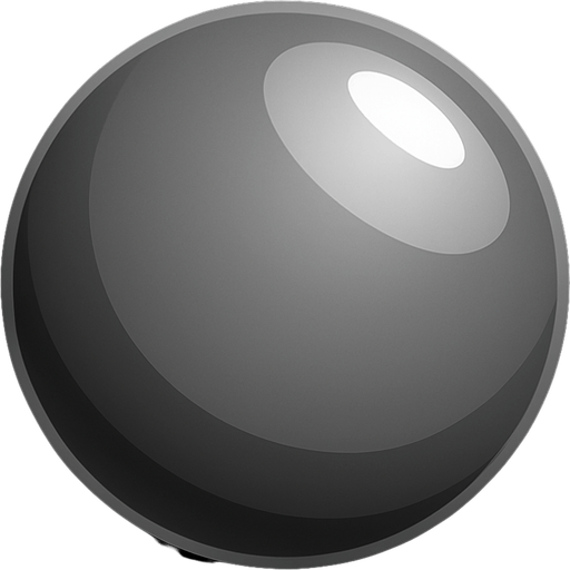 3d gray ball shiny.
In-Game asset.  2d.  High contrast.  No shadows