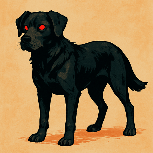 Dog. Red eyes. Full body:
2d
