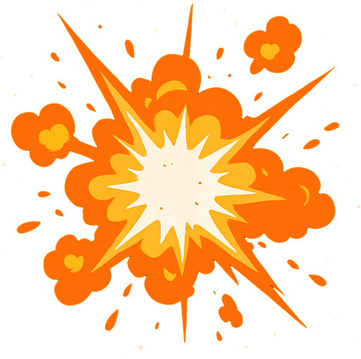 explosion in space.
In-Game asset.  2d.  High contrast.  No shadows