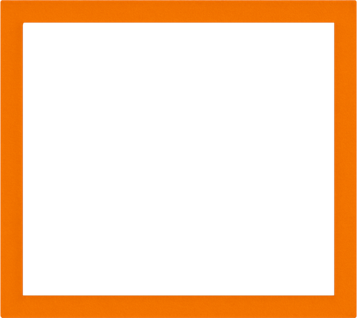 Orange framed rectangle with transparent middle. The rectangle A side is much longer than the B side.