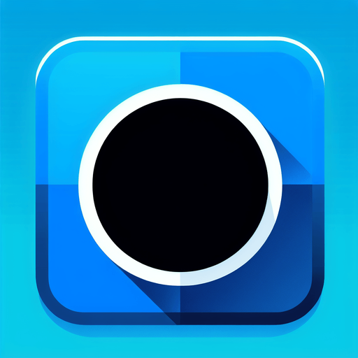 Black circle white outline. Blue background.
Single Game Texture.  In-Game asset.  2d.  Blank background.  High contrast.  No shadows