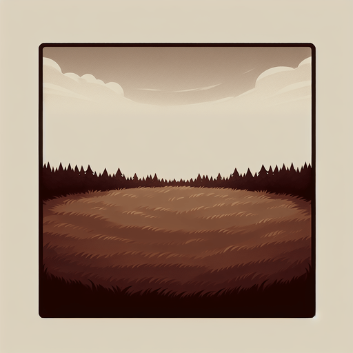 dark brown top down wide meadow.
Single Game Texture.  In-Game asset.  2d.  Blank background.  High contrast.  No shadows