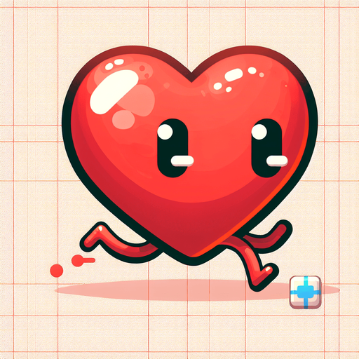 ayakları olan animasyon bir kalp.
Single Game Texture. In-Game asset. 2d. Blank background. High contrast. No shadows.