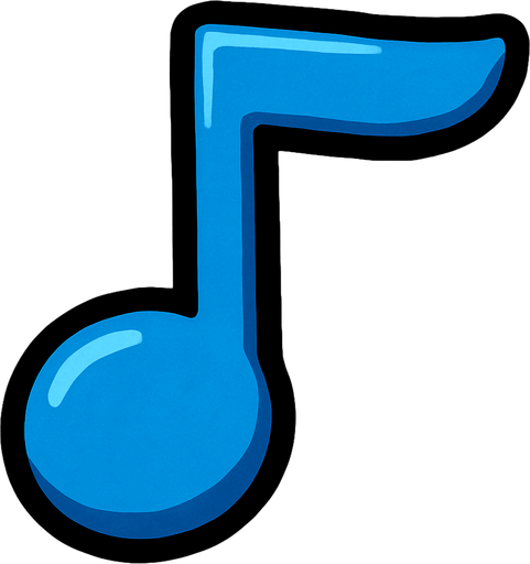 music note low c.
In-Game asset.  2d.  High contrast.  No shadows