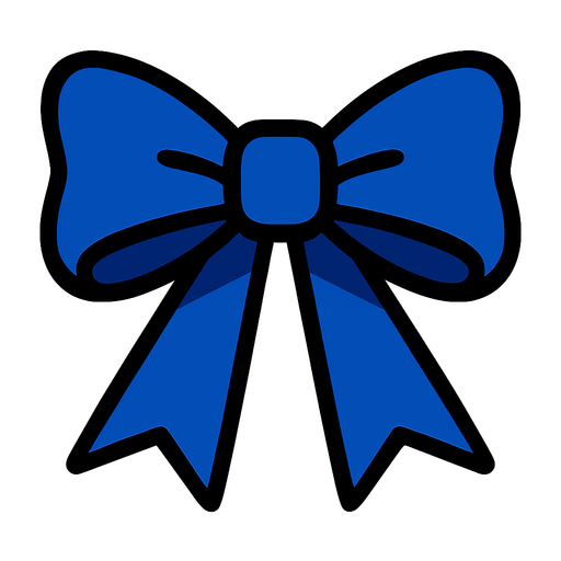 moño azul 2d.
In-Game asset.  2d.  High contrast.  No shadows